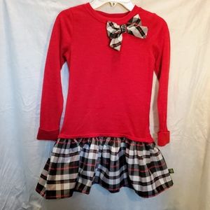Dollie & Me Red Plaid Dress size 8